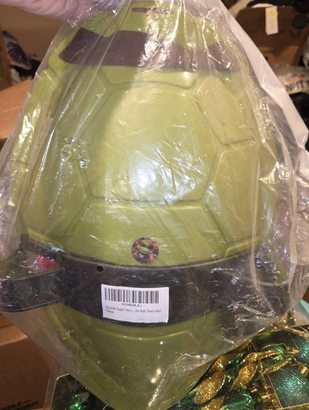Ninja turtle Green Turtle Shell Backpack - Kids Costume Accessory - Picture 5 of 6